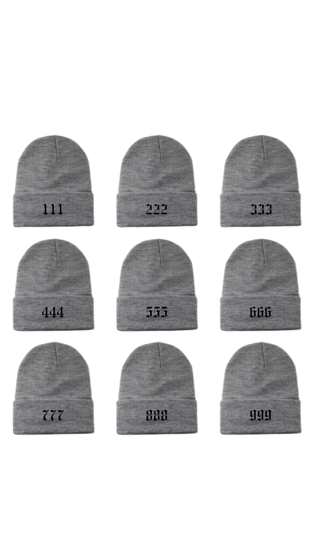 Custom Number Beanie