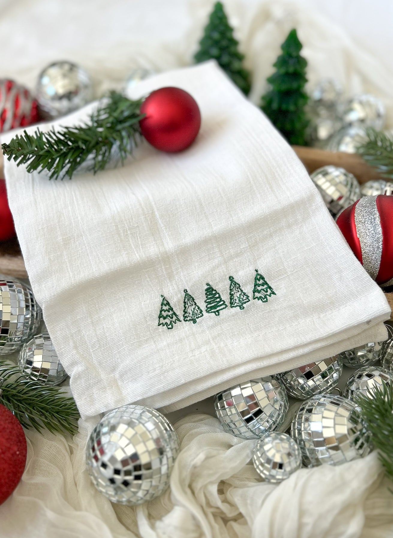 Christmas Trees Tea Towel