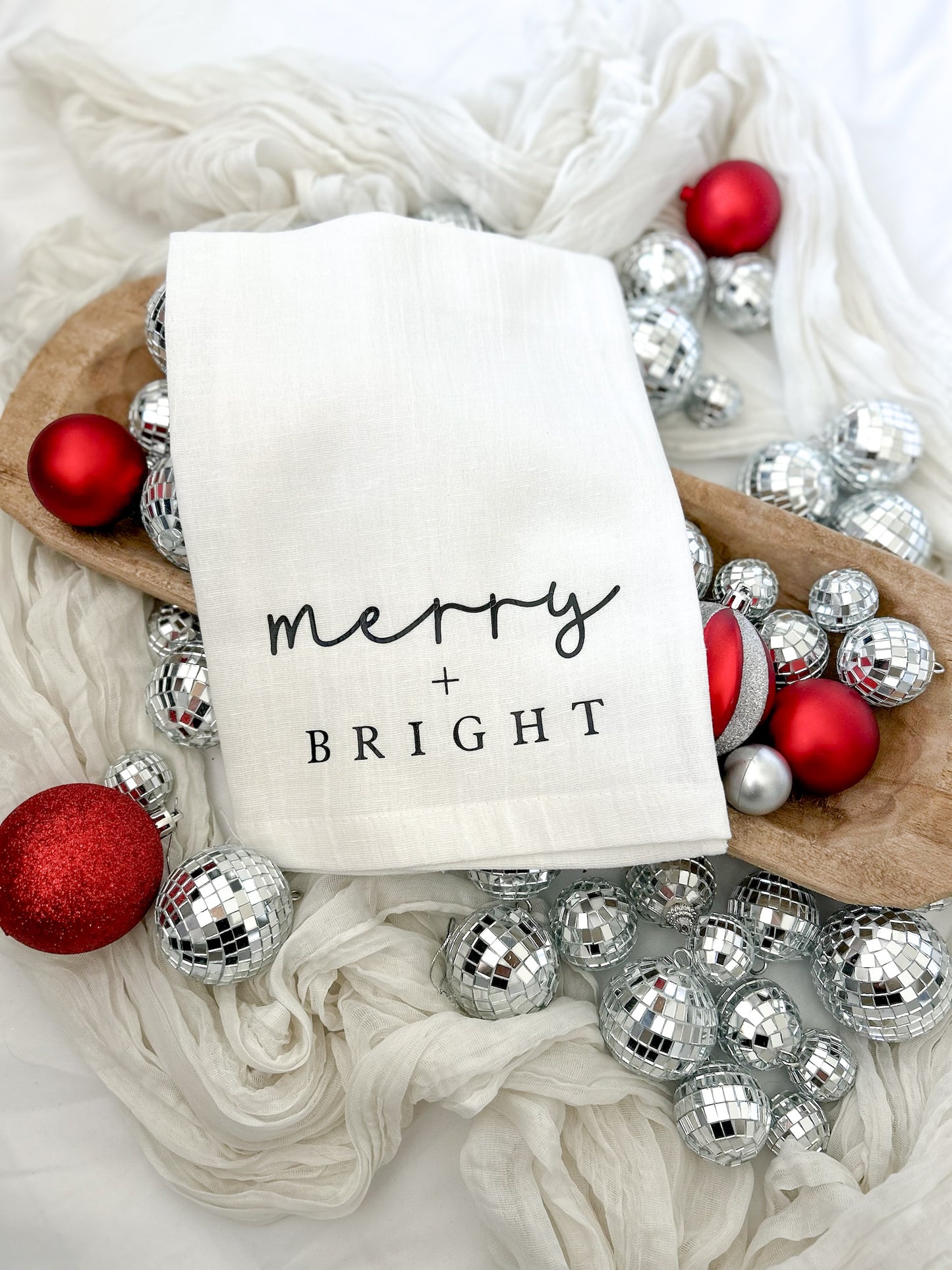 Merry and Bright Tea Towel