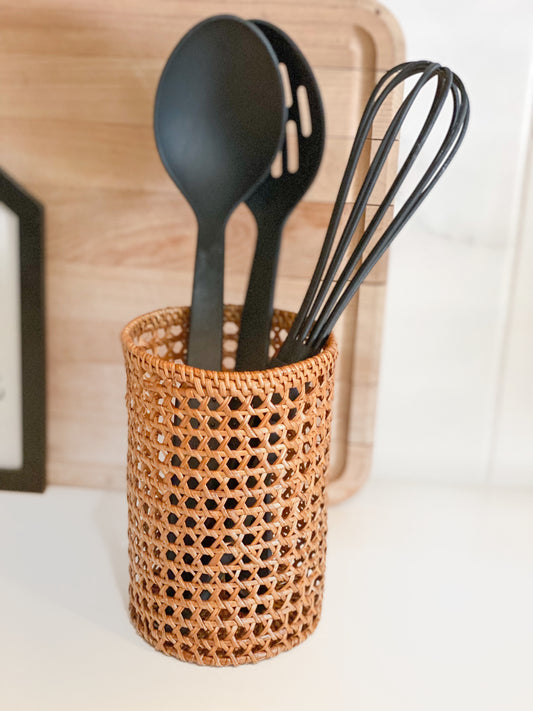 Rattan Utensil Holder