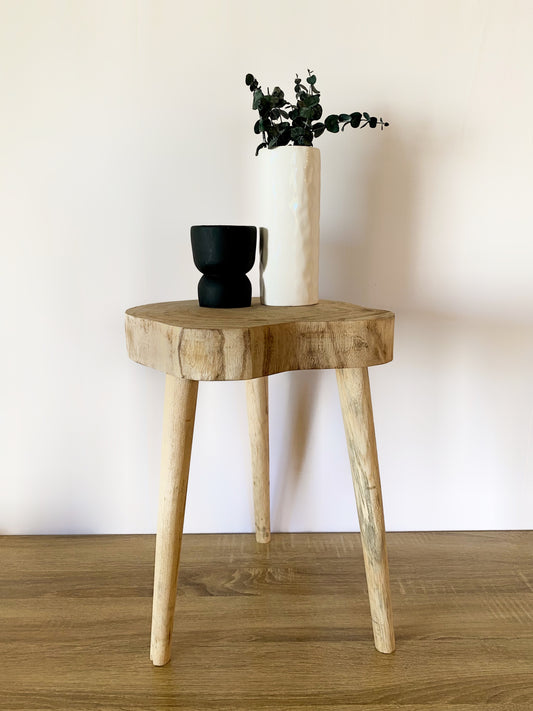 Natural Wood Accent Stool