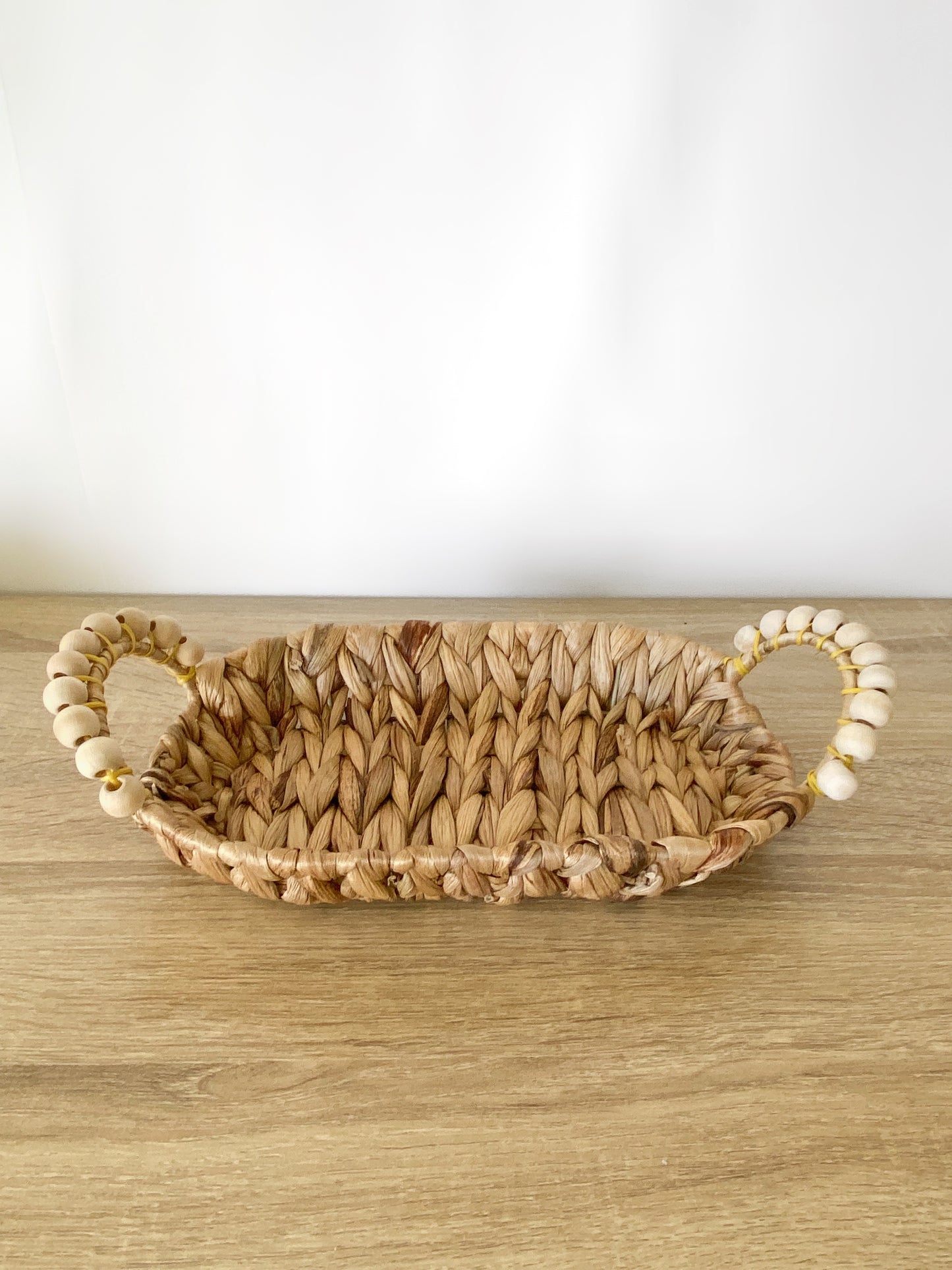 Beaded Seagrass Basket