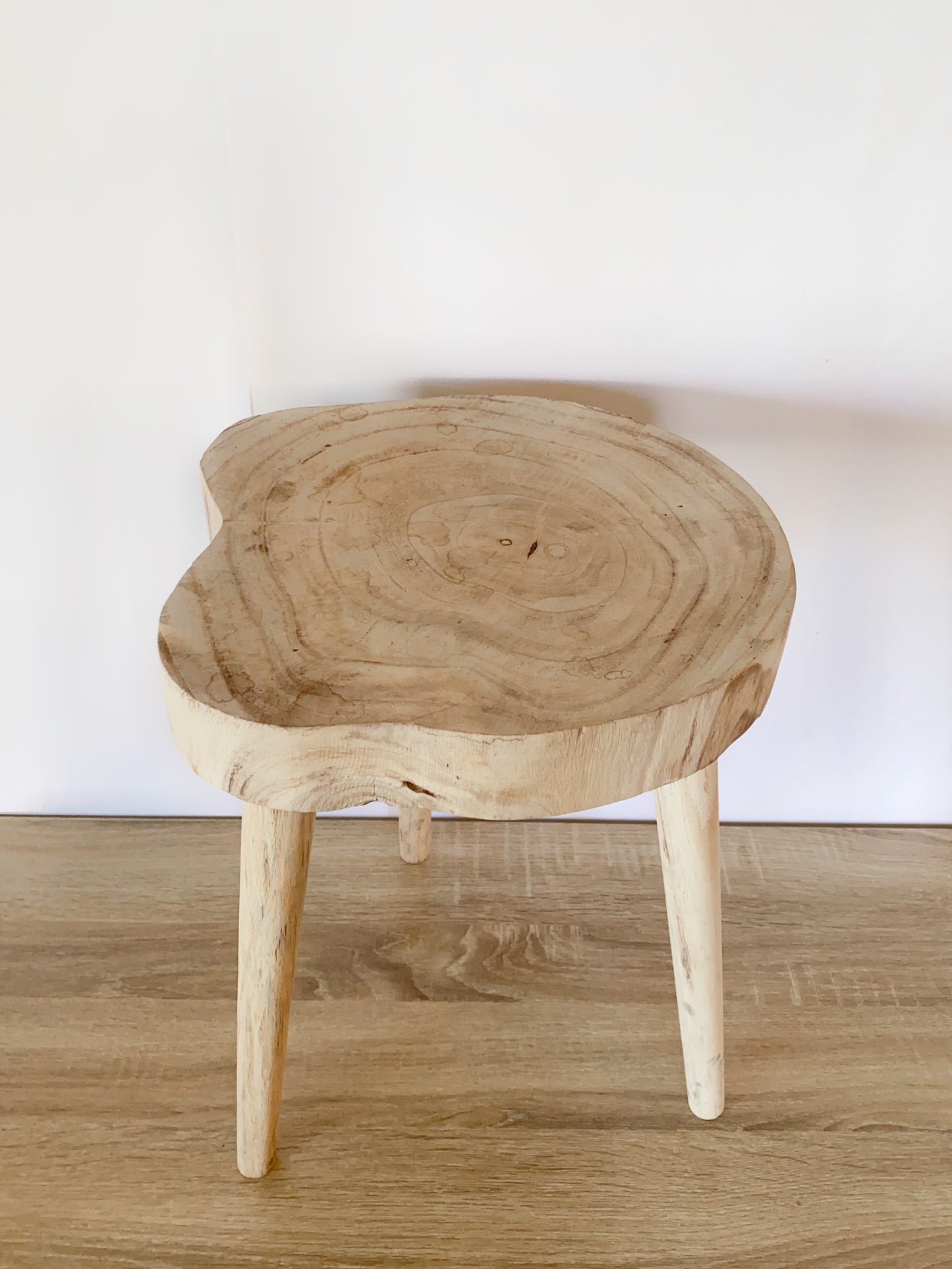 Natural Wood Accent Stool