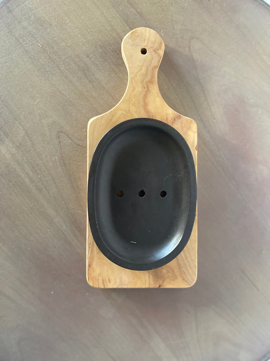 Glazed Charcoal Soap Dish