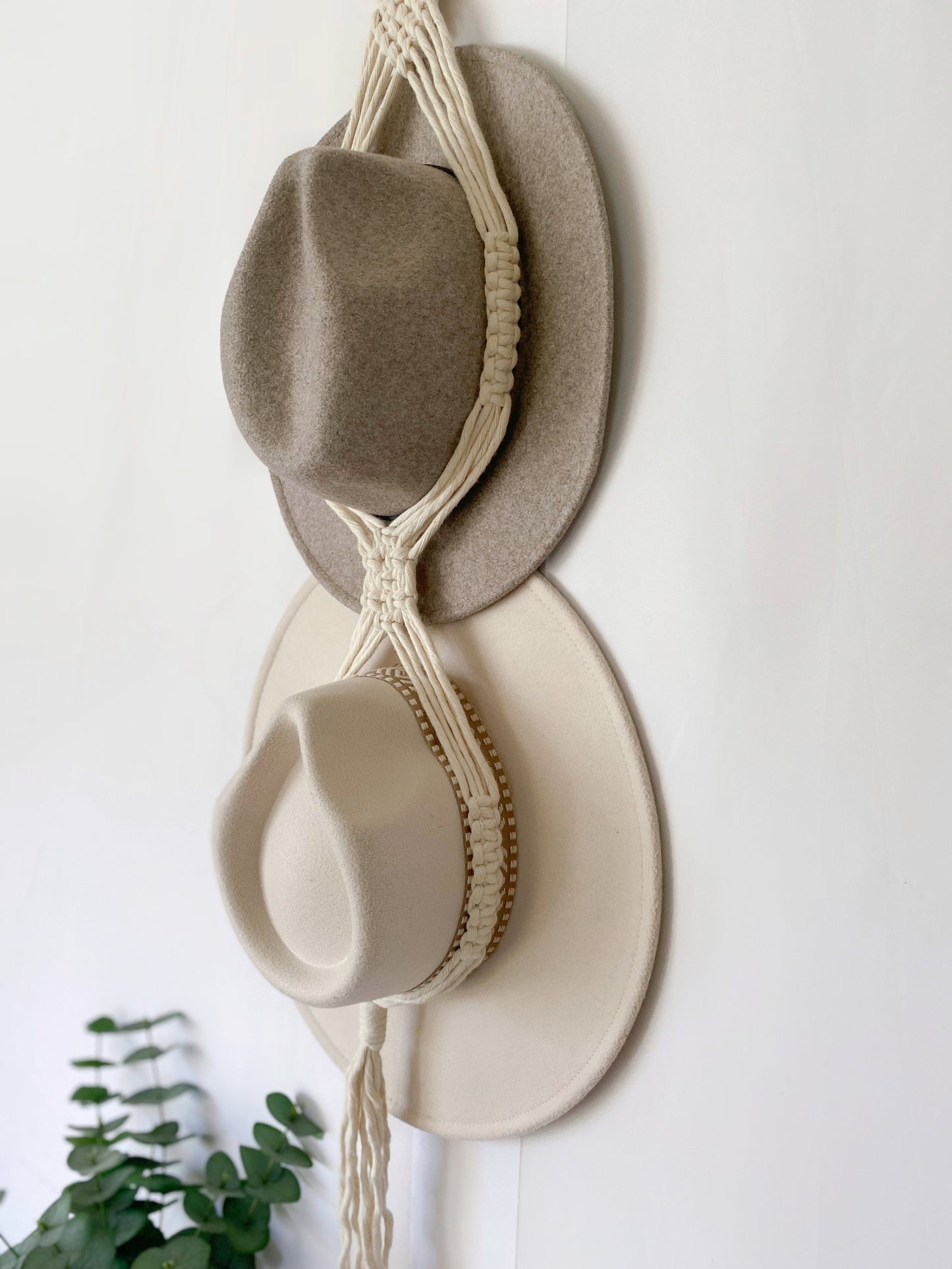 Double Macrame Hat Hanger