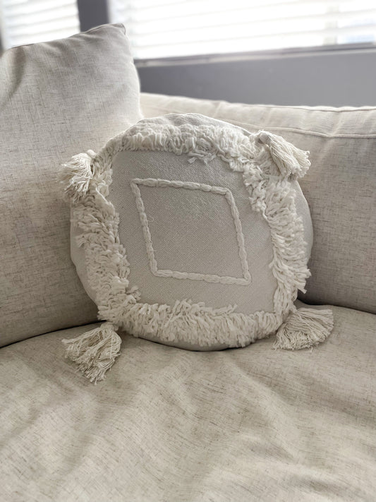 Diamond Round Throw Pillow