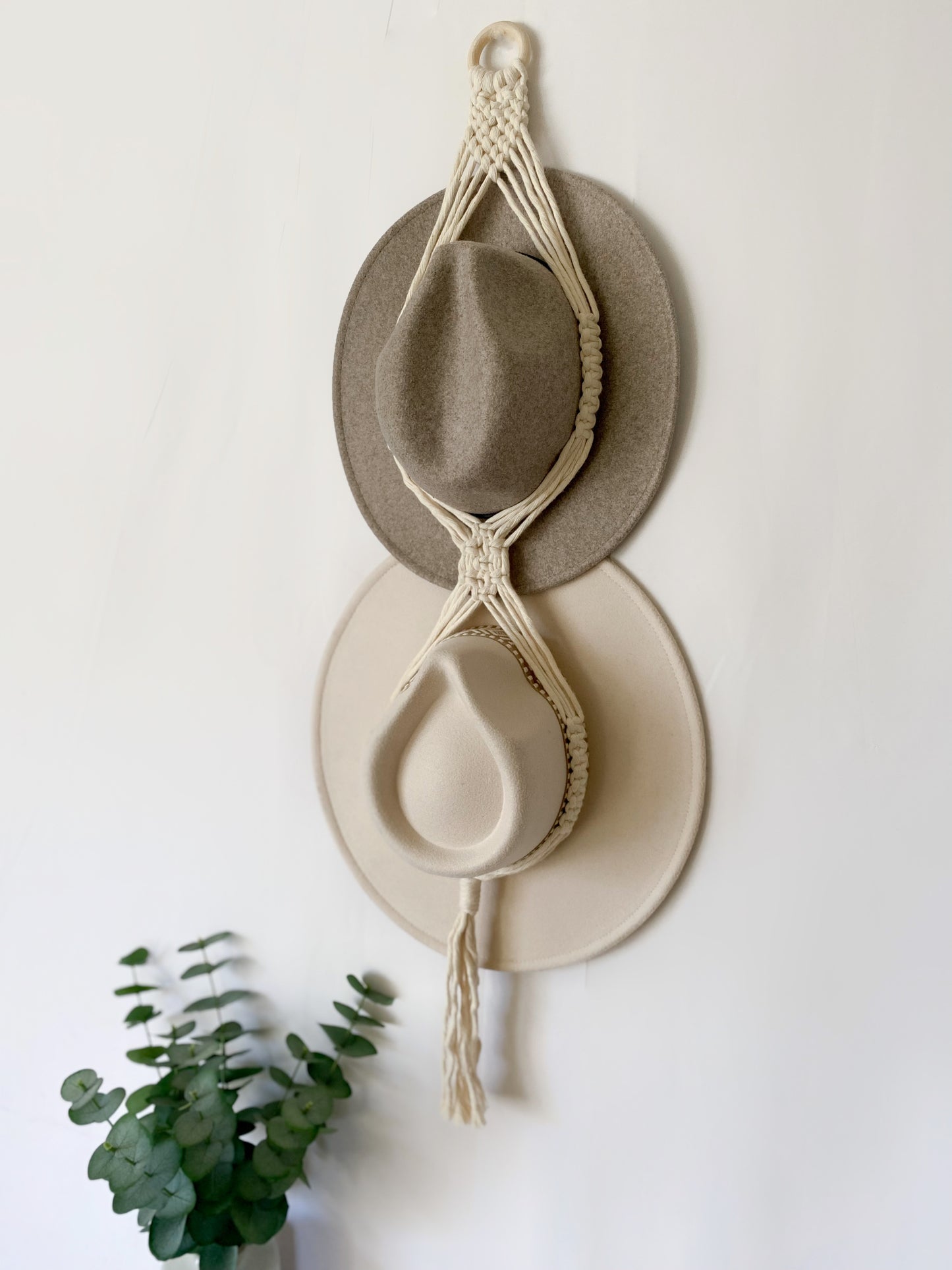 Double Macrame Hat Hanger