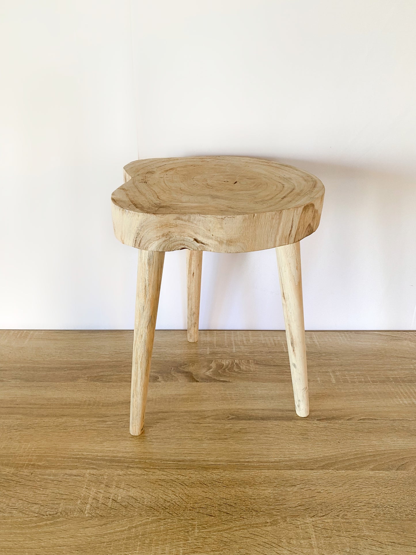 Natural Wood Accent Stool