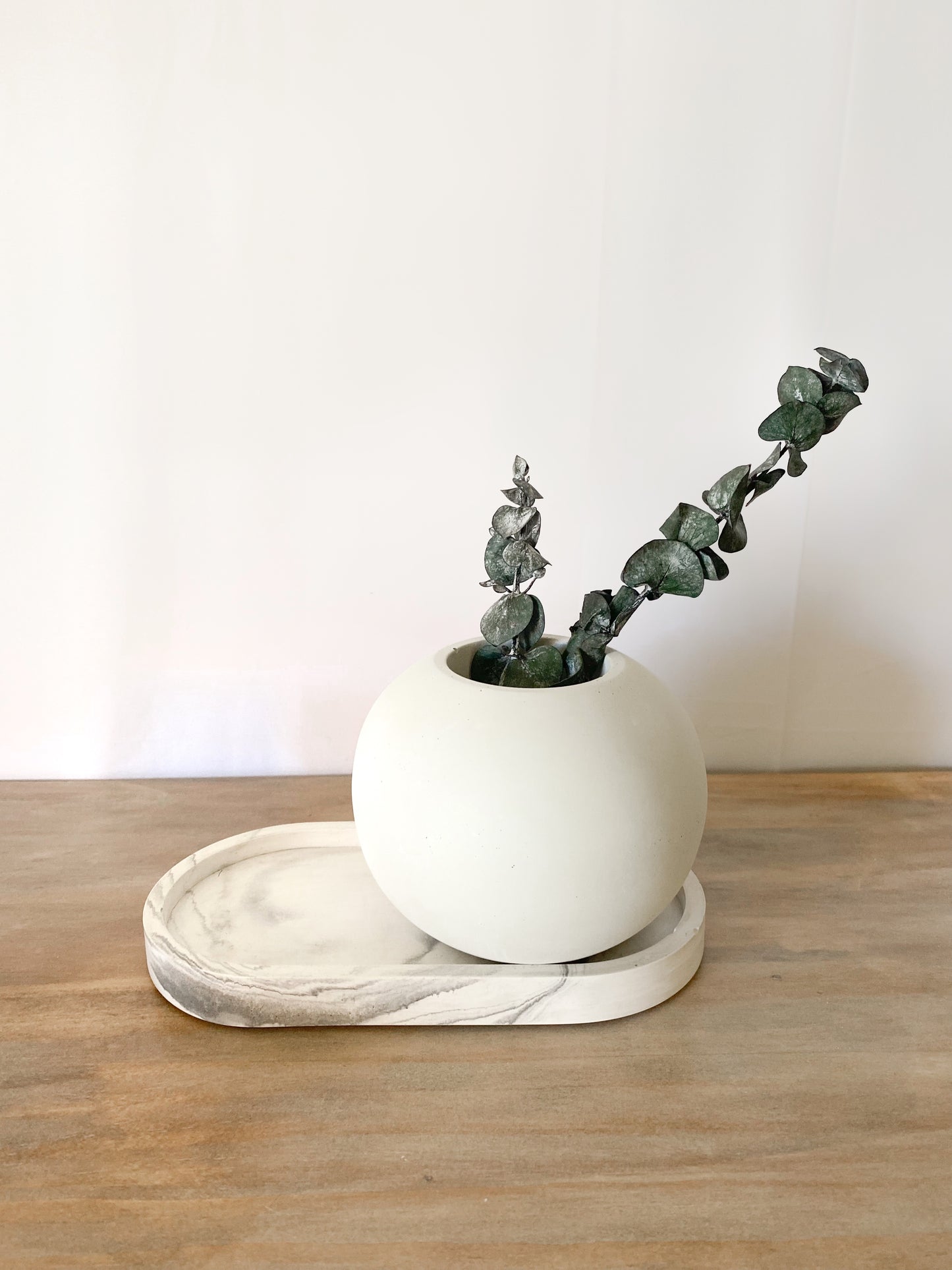 Round Concrete Bud Vase