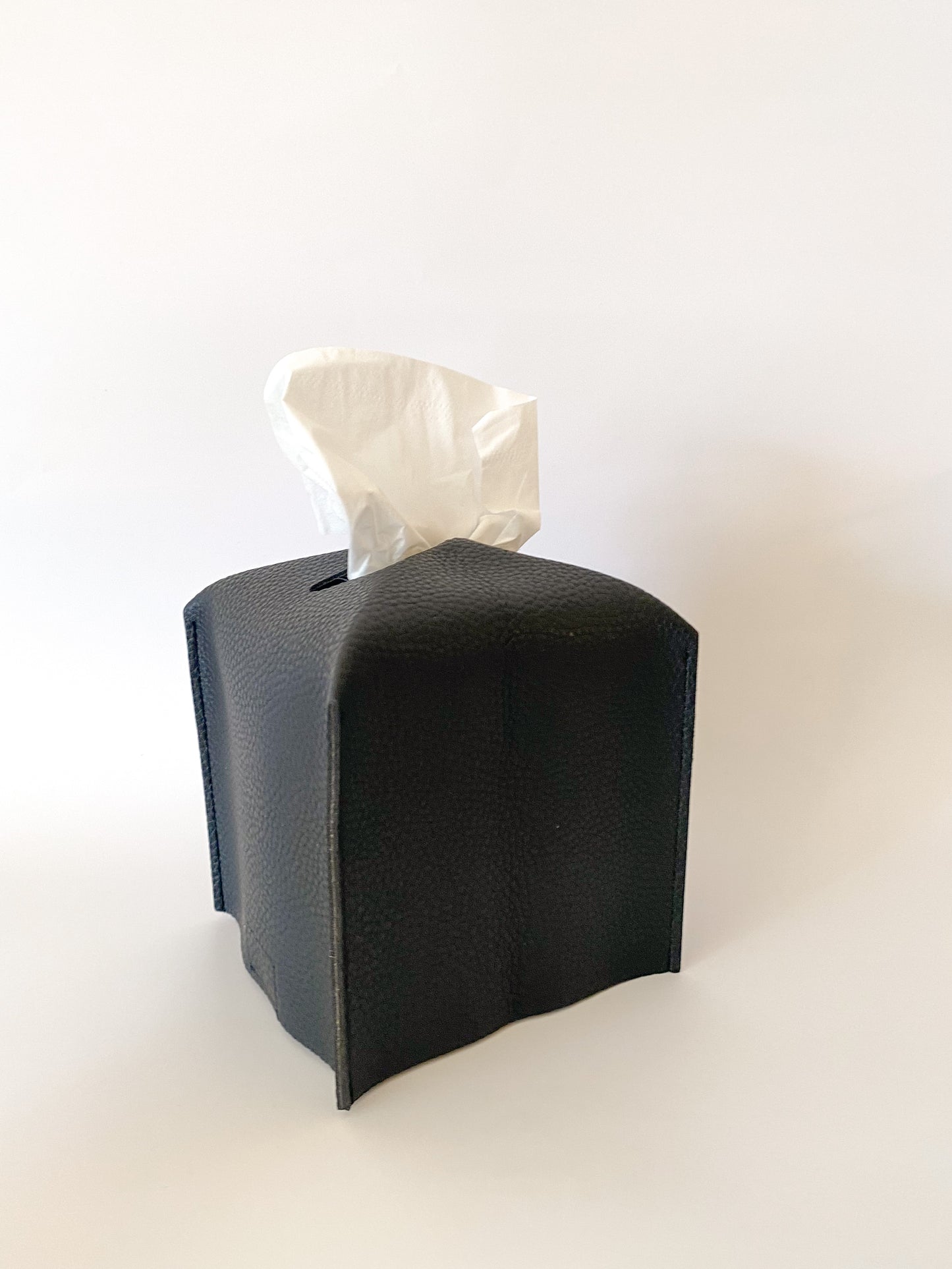 Vegan Leather Tissue Box Cover