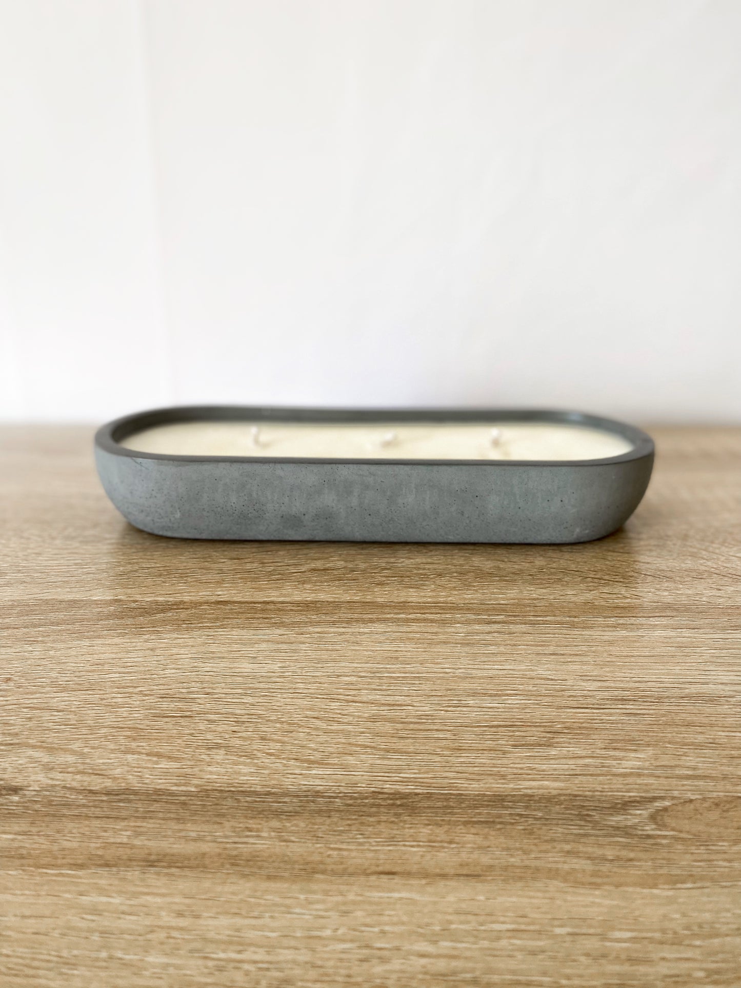 Gray Concrete Dough Bowl Candle