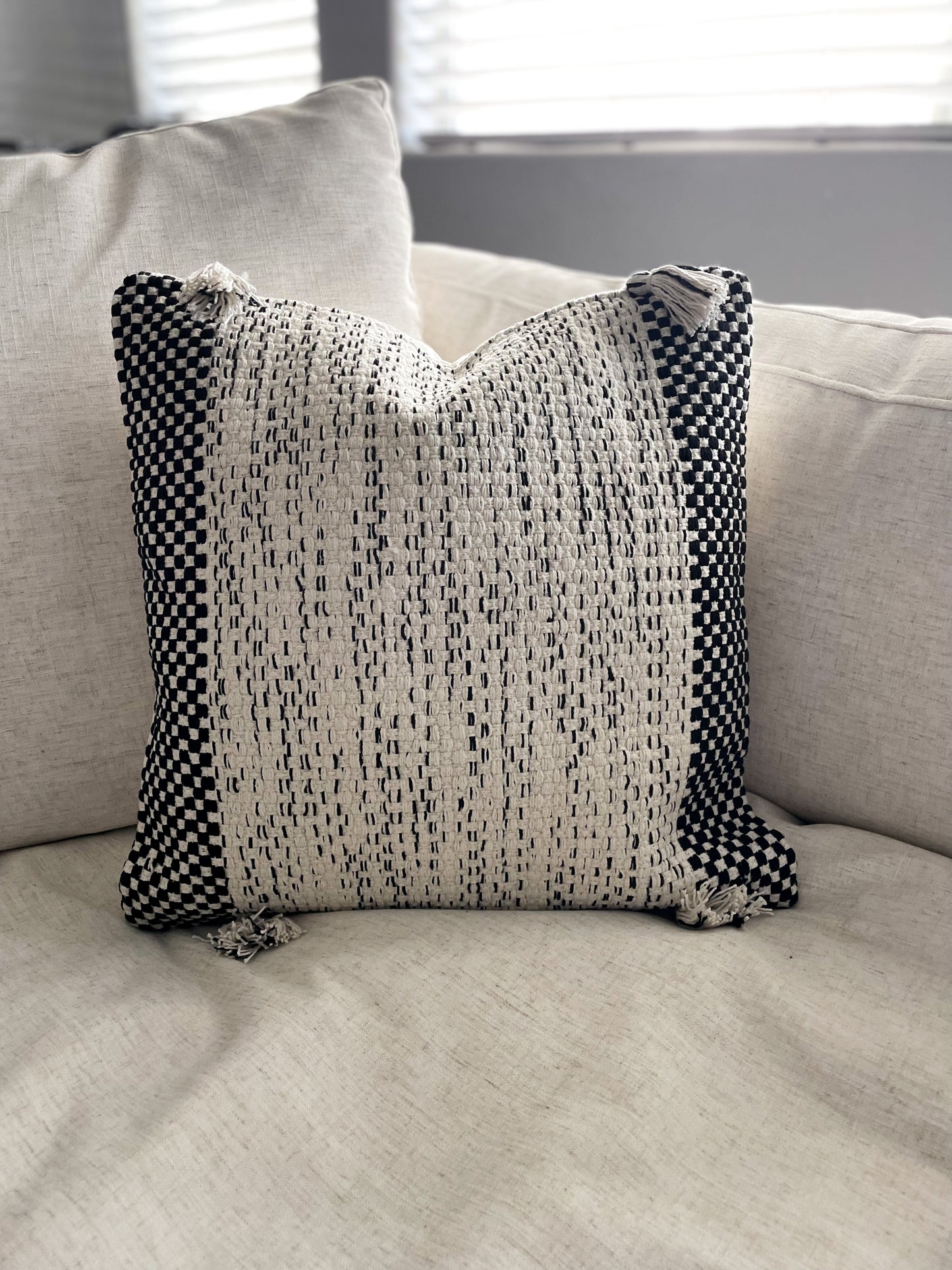 Woven Checkered Pillow