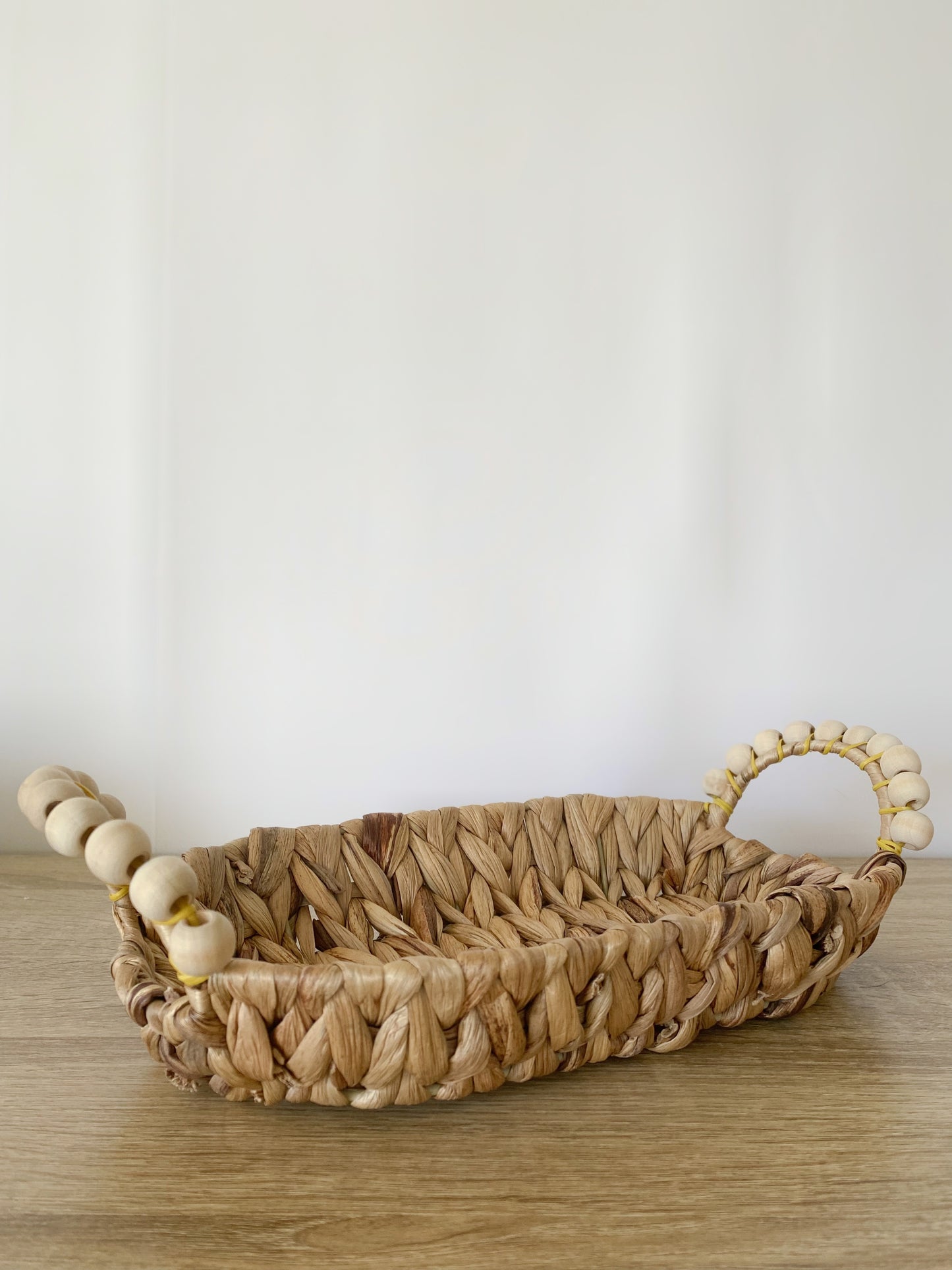 Beaded Seagrass Basket