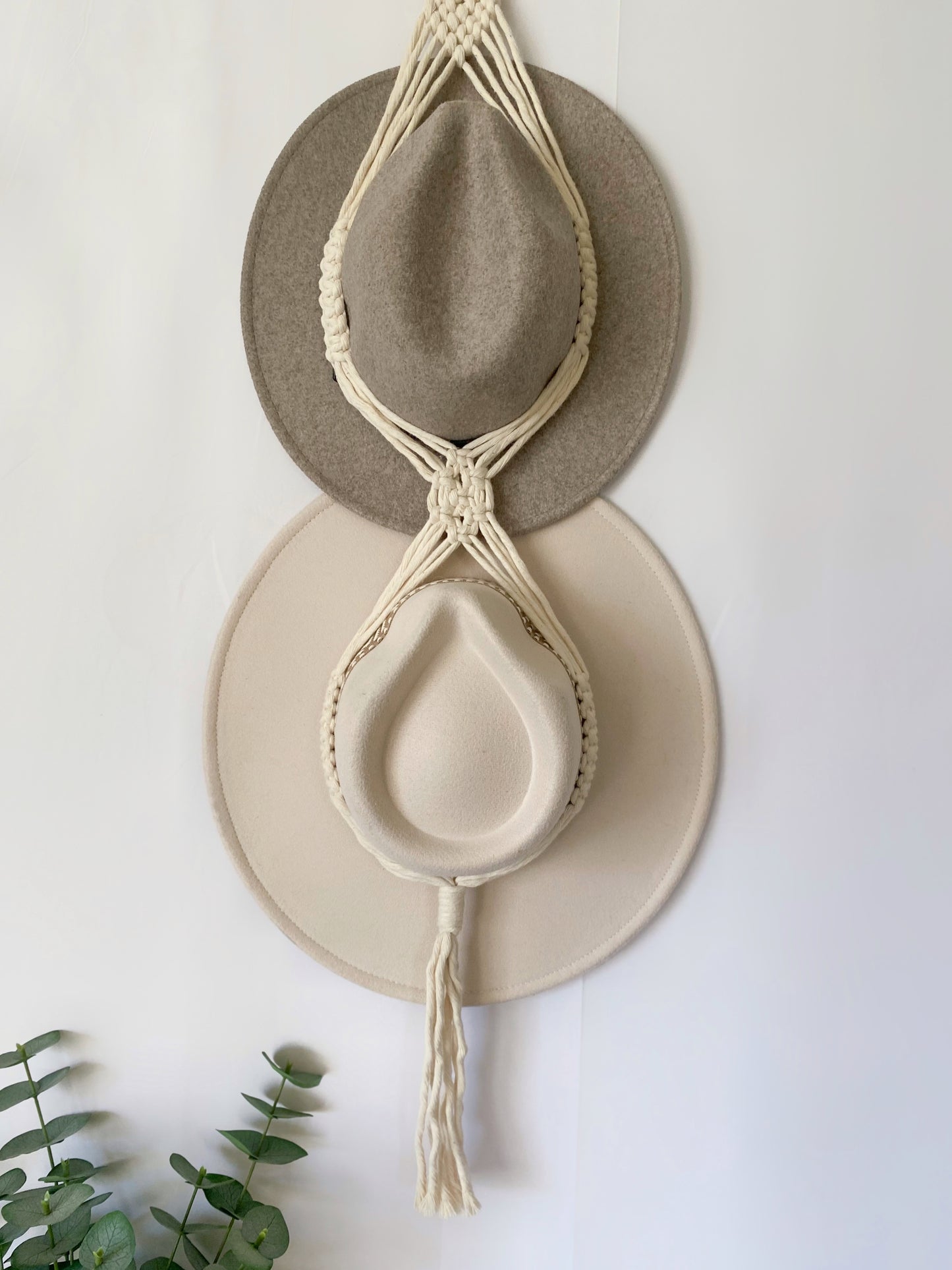 Double Macrame Hat Hanger