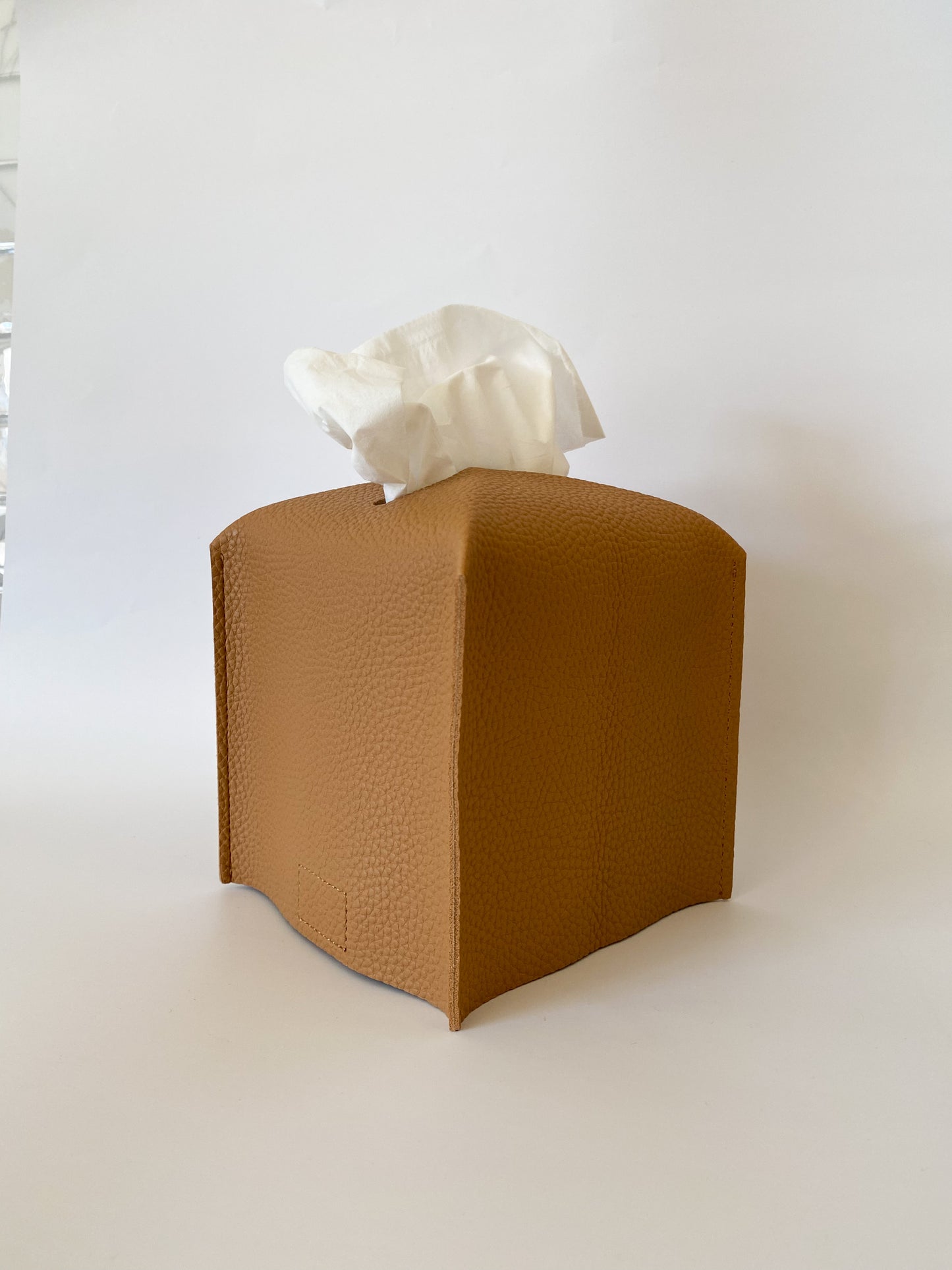 Vegan Leather Tissue Box Cover