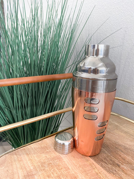 Rose Gold Dial Cocktail Shaker