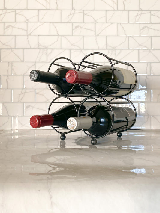 Crafted Metal Wine Holder