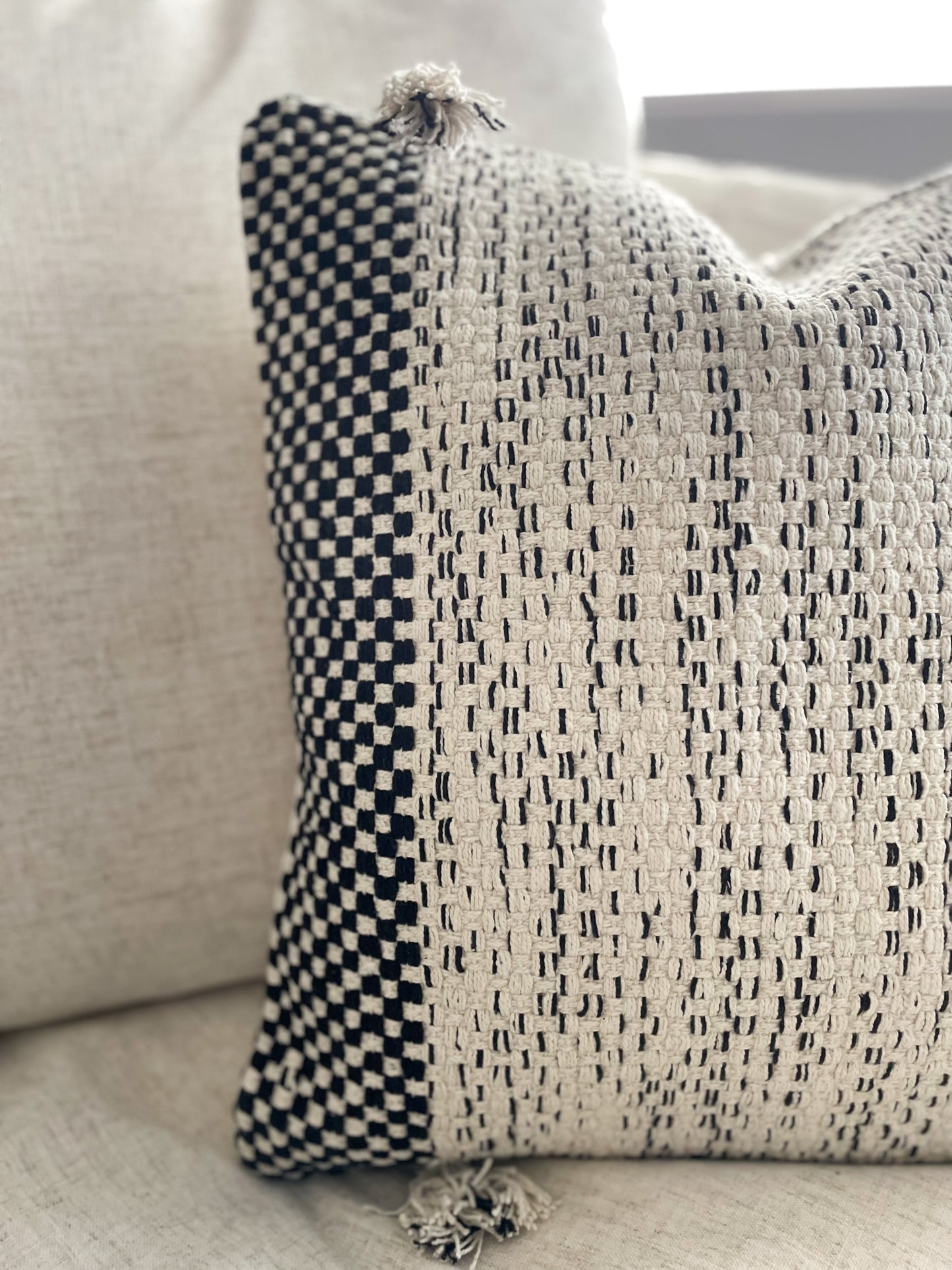 Woven Checkered Pillow