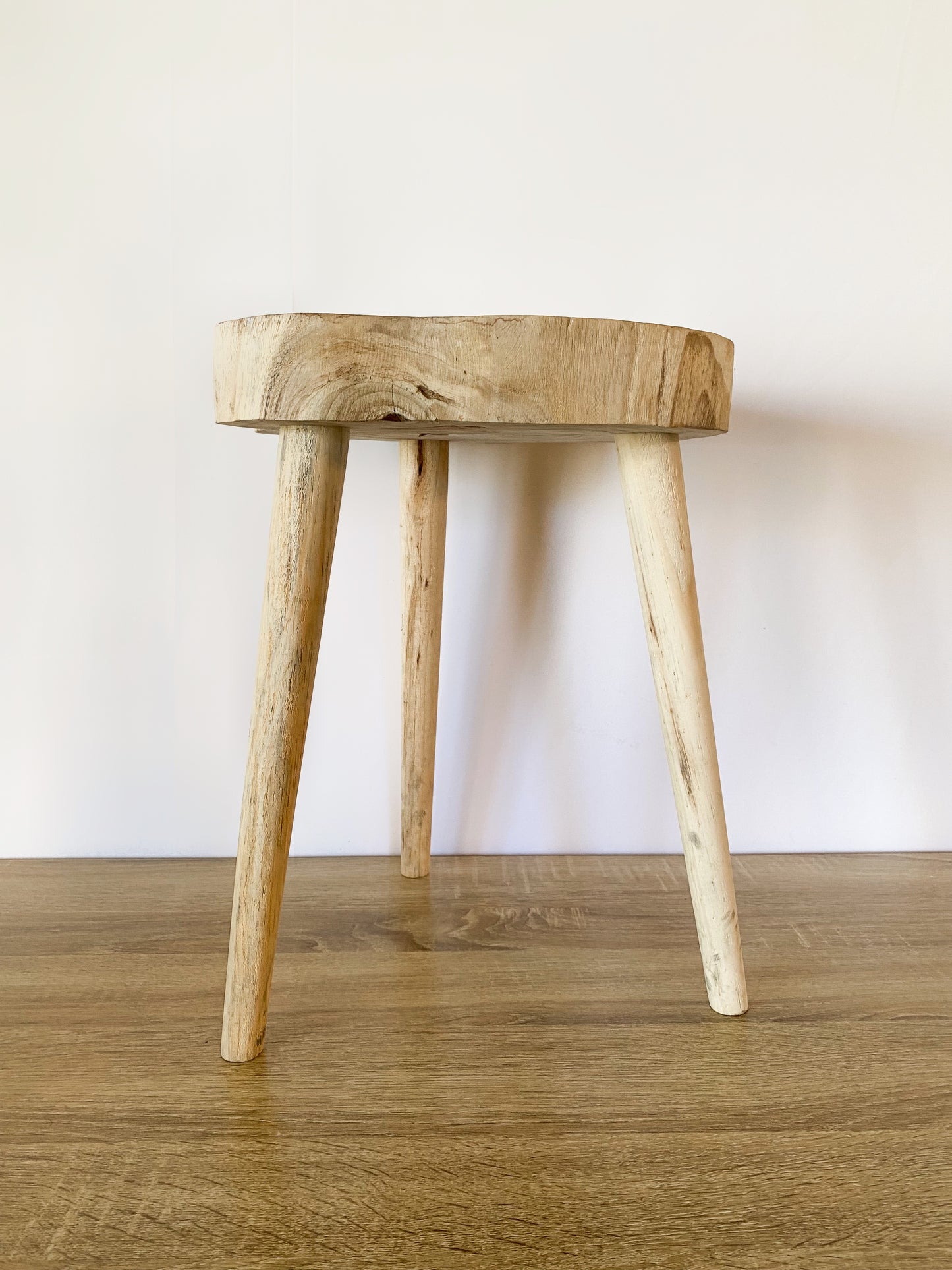 Natural Wood Accent Stool